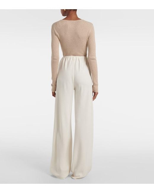 Staud White Stroll Wide-Leg Pants