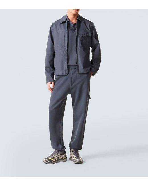 Stone Island Blue Cotton Sweatpants for men