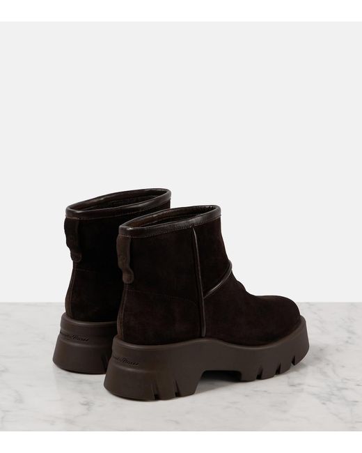 Gianvito Rossi Black Stormy Suede Ankle Boots
