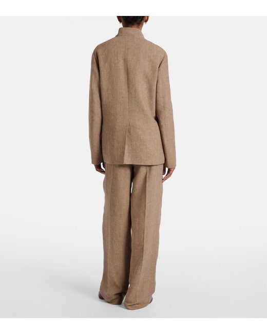 Loro Piana Brown Linen Jacket