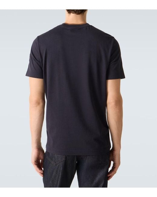 Moncler Black Archivio Cotton Jersey T-Shirt for men