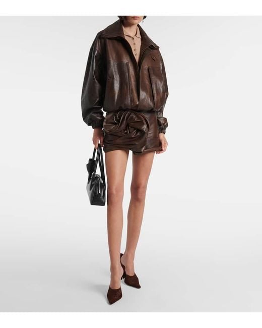 Magda Butrym Red Floral-Applique Crochet Mules