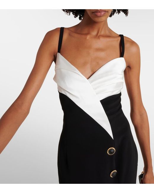 Balmain Black Crepe Gown