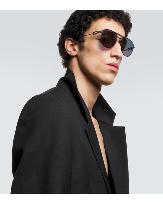 Dior Brown Cd Link R1U Aviator Sunglasses for men