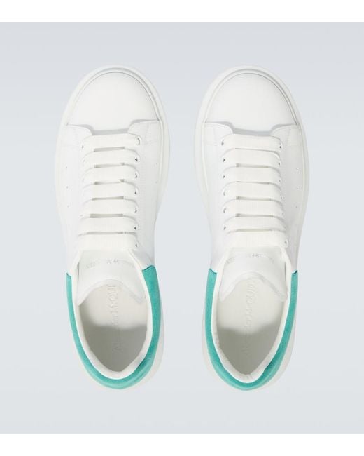 McQueen White Oversized Leather Sneakers for men