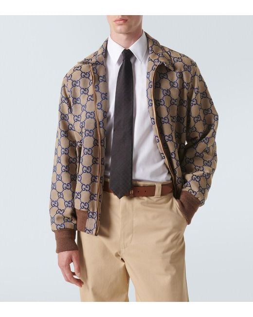 Gucci Black Gg Silk Twill Tie for men