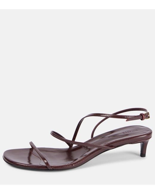 Khaite Red Loop 35 Leather Sandals