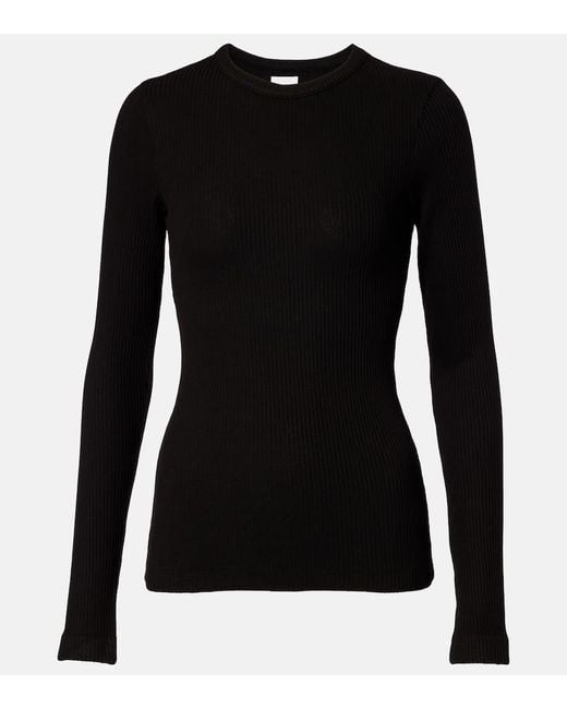 Citizens of Humanity Black Bina Ribbed-Knit Top