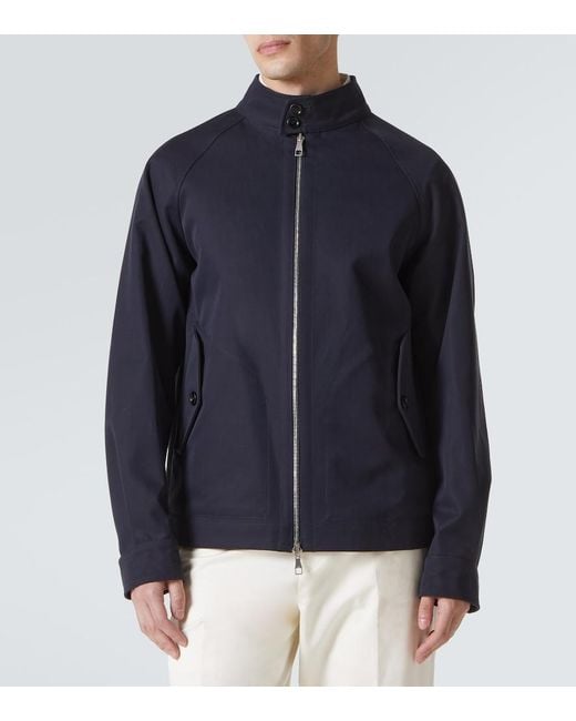 Dunhill Blue Reversible Cotton Herrington Jacket for men