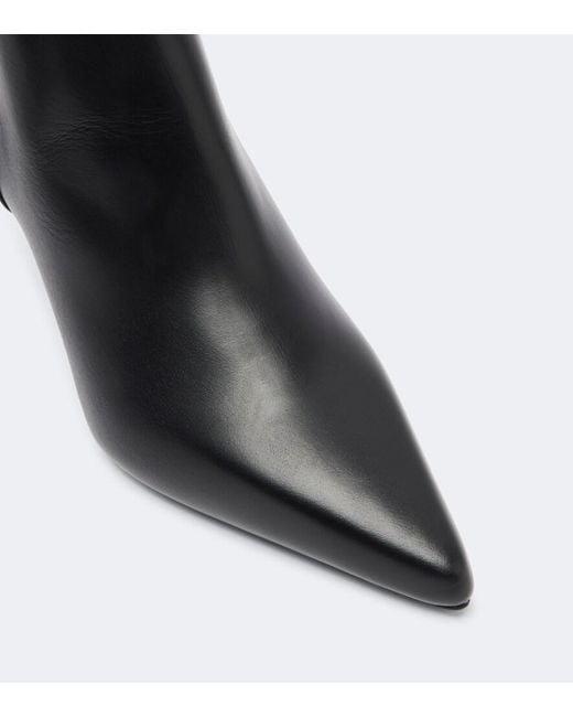 Max Mara Black Leather Ankle Boots