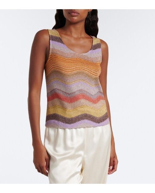 Missoni Gray Wave Lame Top