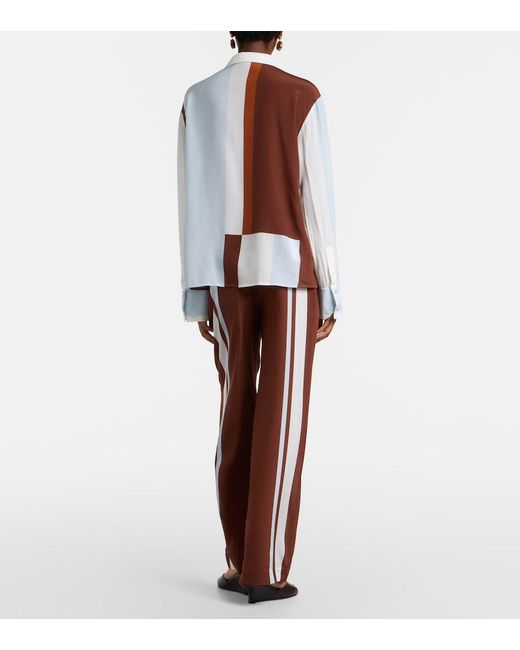 Sir Purple Marais Silk Wide-Leg Pants