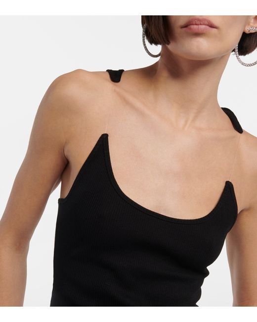 Y. Project Invisible Strap Cotton Tank Top in Black | Lyst