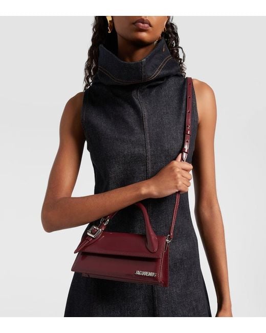 Jacquemus Purple Chiquito Long Leather Tote Bag