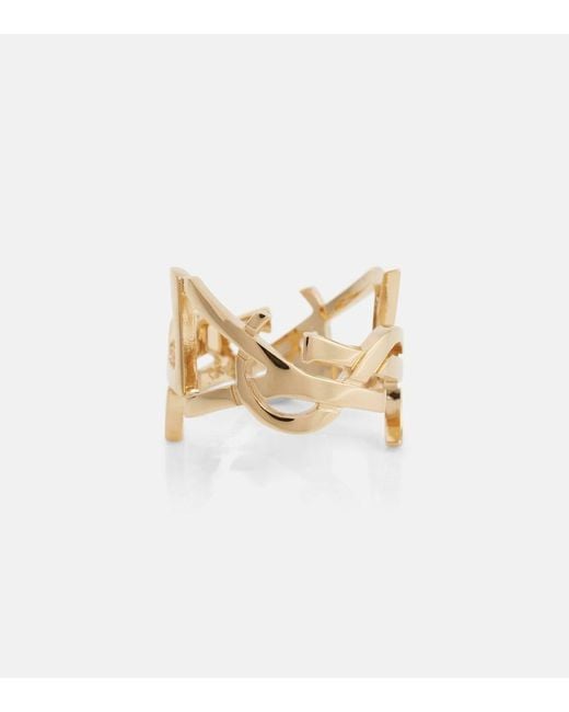 Anello Cassandre di Saint Laurent in Metallic