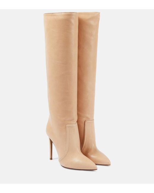 Paris Texas Natural Leather Knee-high Boots