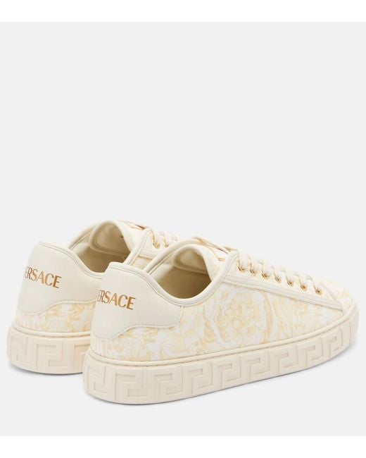 Zapatillas Greca De Lona Versace de color Natural