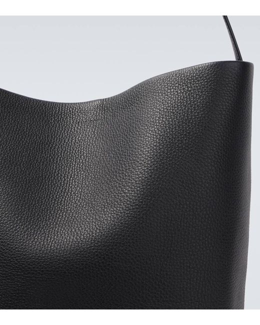 The Row Black N/S Park Large Leather Tote Bag for men