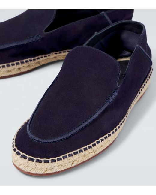 Loro Piana Blue Seaside Walk Suede Espadrilles for men