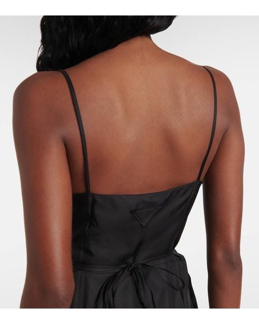 Prada Black Silk Twill Slip Dress