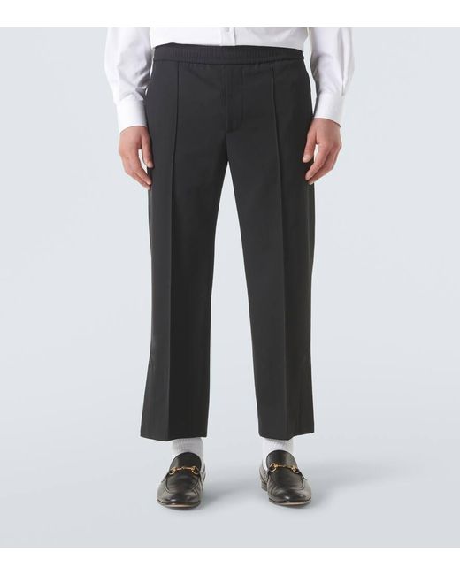 Gucci Gerade Cropped-Hose in Black für Herren