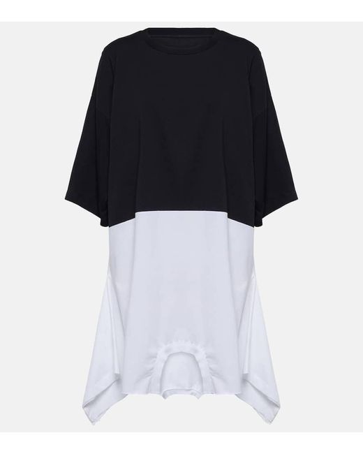 Vestido corto oversized de algodon MM6 by Maison Martin Margiela de color Black