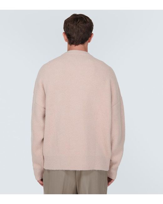 AMI Pink Ami De Coeur Alpaca-blend Sweater for men