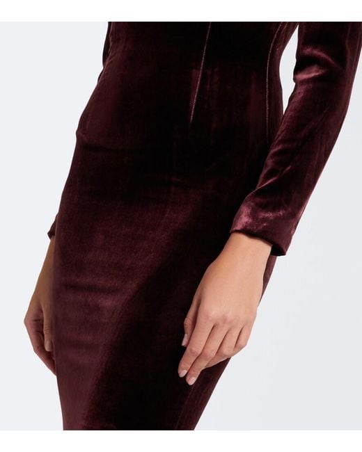 Roland Mouret Black Embellished Velvet Gown