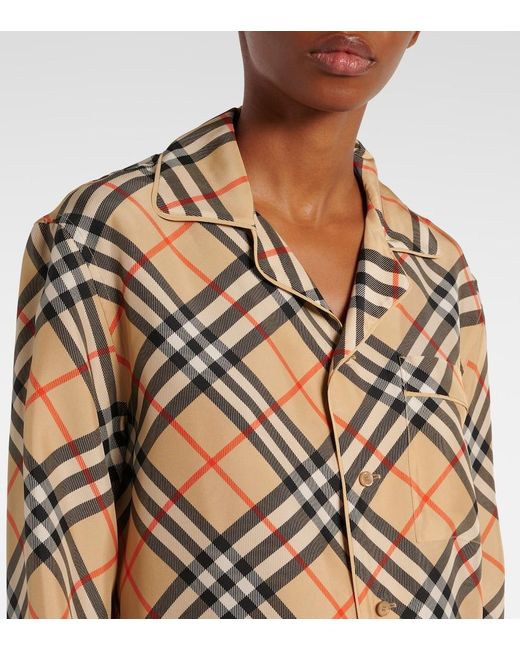 Burberry Brown Knitted Silk Top