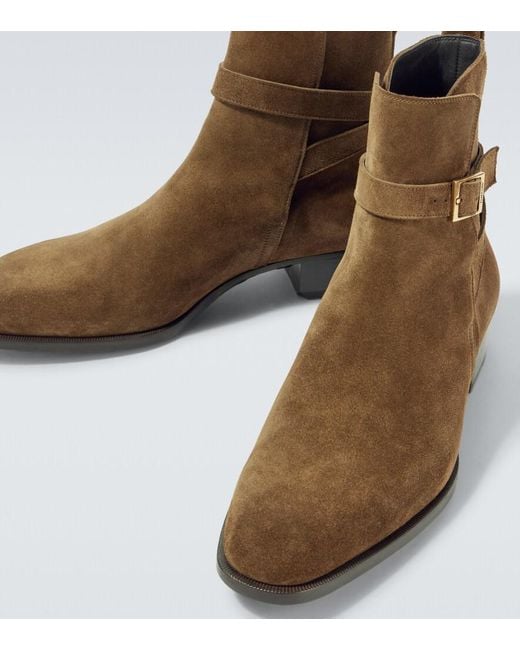 Tom Ford Brown Kenneth Suede Ankle Boots for men