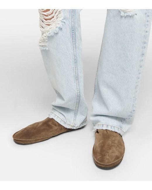The Row Brown Tyler Suede Ankle Boots