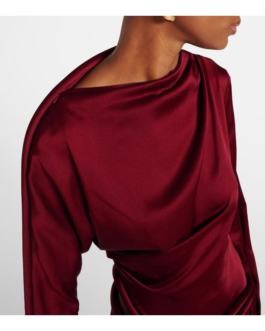 Victoria Beckham Red Midi Dress
