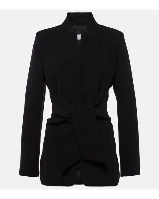 Blazer De Cady Con Cinturon Max Mara de color Black