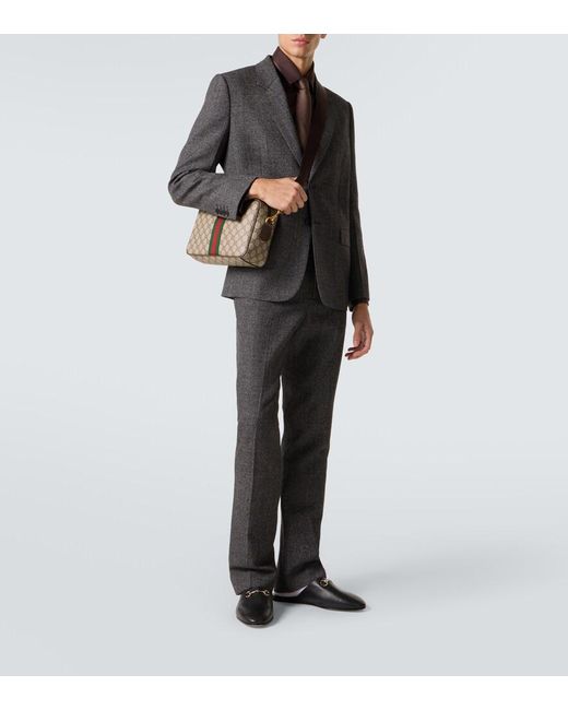 Gucci Green Ophidia Gg Canvas Medium Crossbody Bag for men
