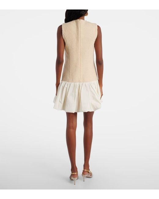 Patou Natural Tweed And Faille Minidress