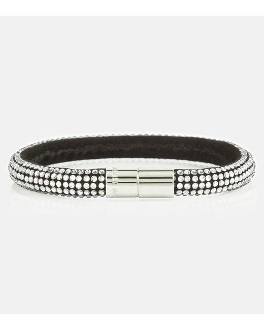 Pulsera de ante adornada con cristales Isabel Marant de color Black
