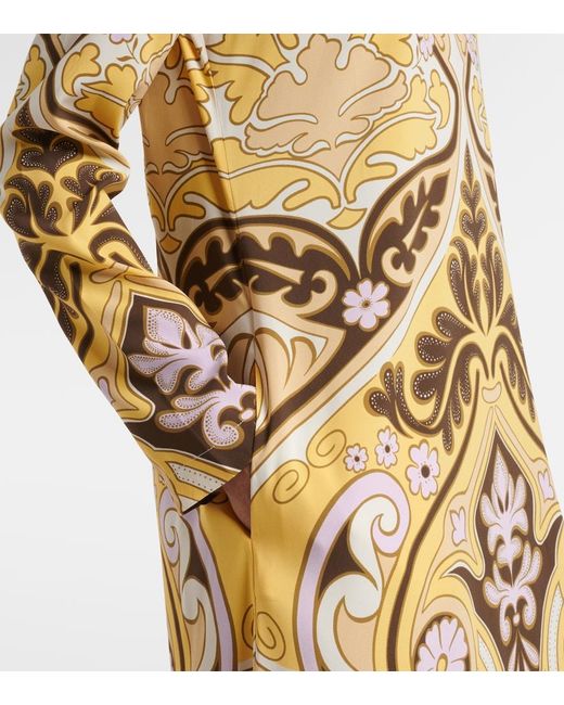 LaDoubleJ Metallic Spells Placee Printed Maxi Dress