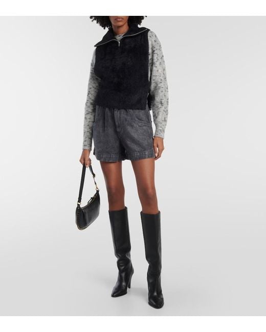 Isabel Marant Blue Milie High-Neck Sweater Vest