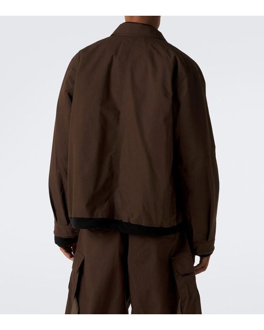 Sacai Brown Reversible Technical Jacket for men