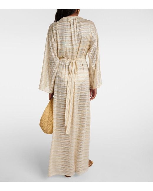 Melissa Odabash Natural Nina Crochet Kaftan