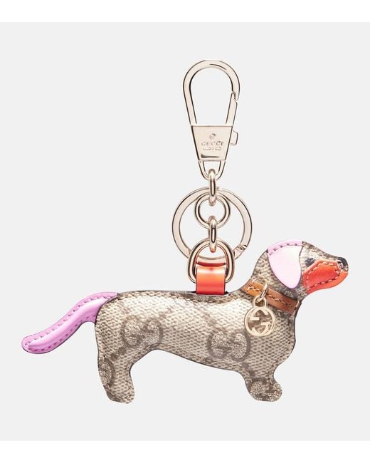 Gucci White Gg Embellished Bag Charm