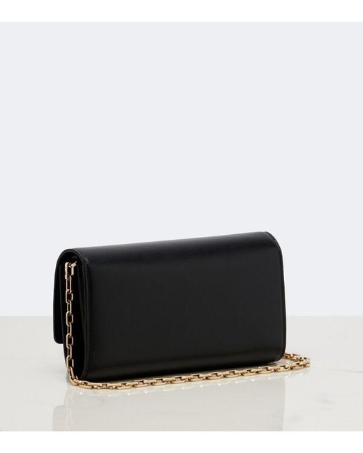 Christian Louboutin Black Bettina Leather Wallet On Chain
