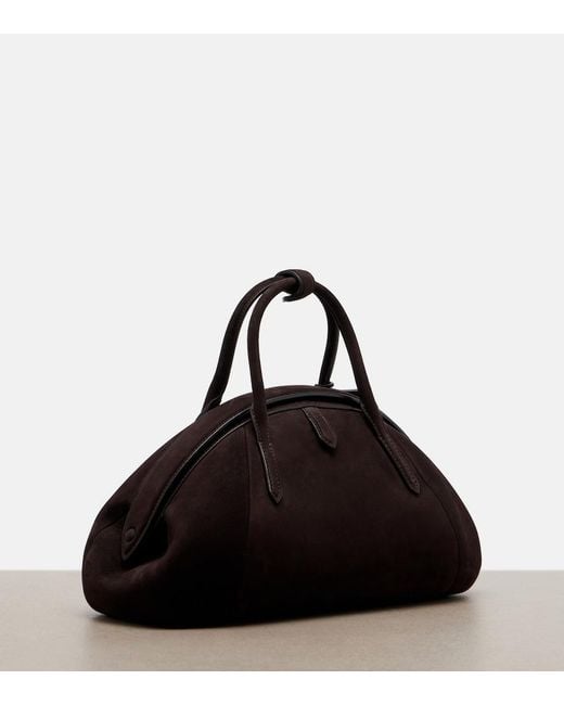Alaïa Black Purse Small Suede Top-Handle Bag