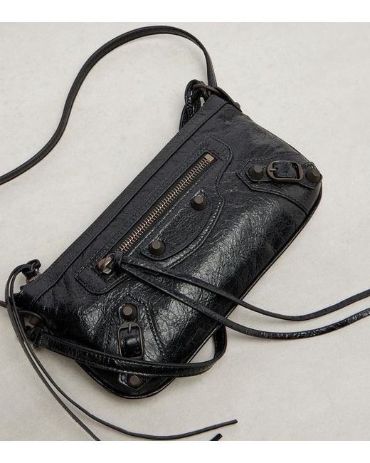 Balenciaga Black Le City Leather Shoulder Bag