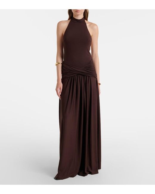 Bananhot White Zoya Halterneck Maxi Dress