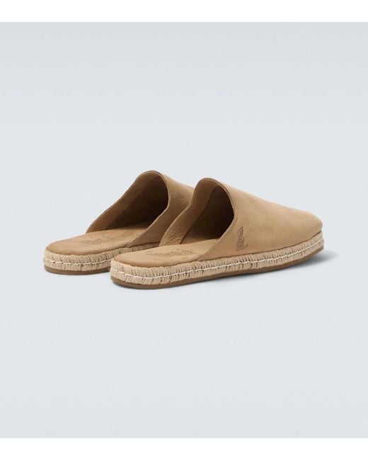 Ancient Greek Sandals White Fimos Leather Espadrille Mules for men