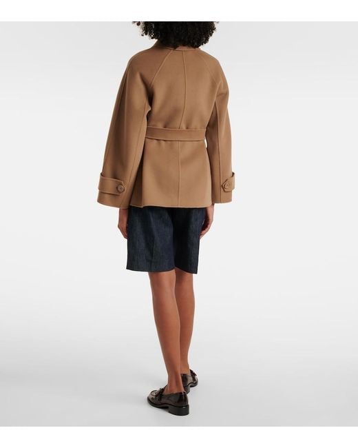 Max Mara Natural Louis Virgin Wool Peacoat