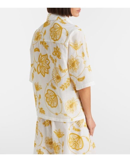 Eres Metallic Izana Embroidered Cotton-Blend Shirt