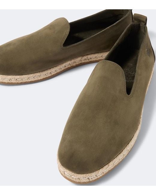 Ancient Greek Sandals Green Nomas Leather Espadrilles for men