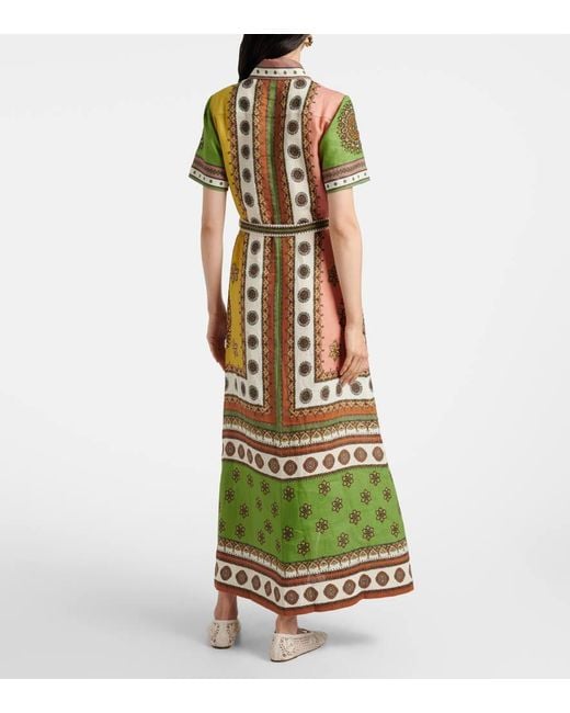 ALÉMAIS Green Hemdblusenkleid Contina Aus Leinen